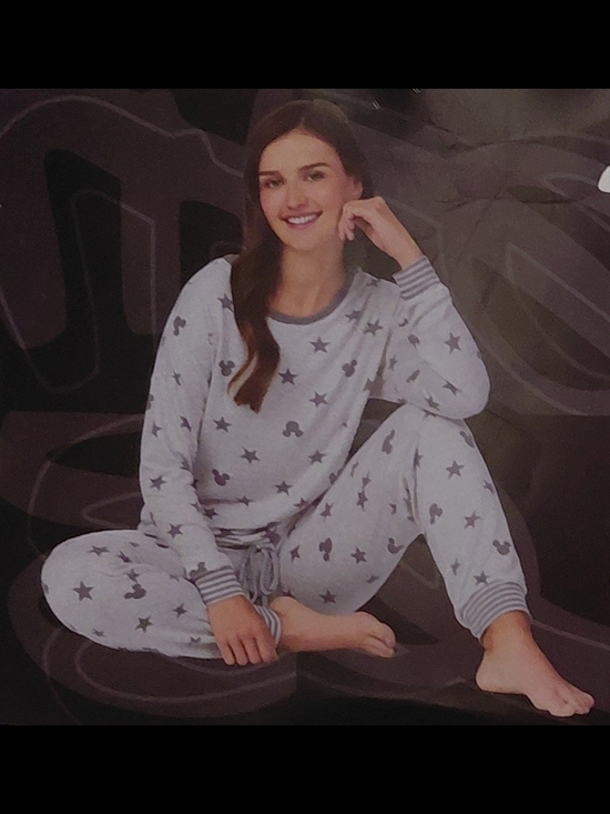 Disney Other - Disney Mickey & Stars Womens 2-Piece Pajama Set Gray NWT